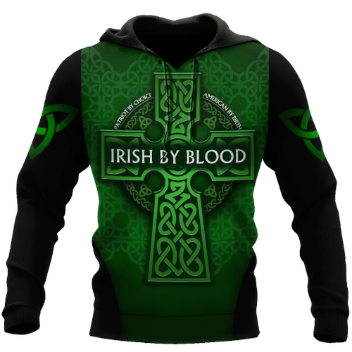 Tmarc Tee Premium Unisex Hoodie Irish St.Patrick Day Irish By Blood ML