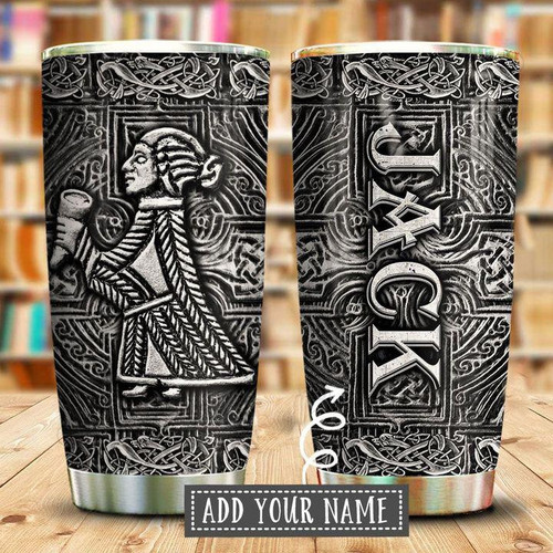 Tmarc Tee Personalized Viking Valkyrie Metal Style Personalized Stainless Steel Tumbler Personalized