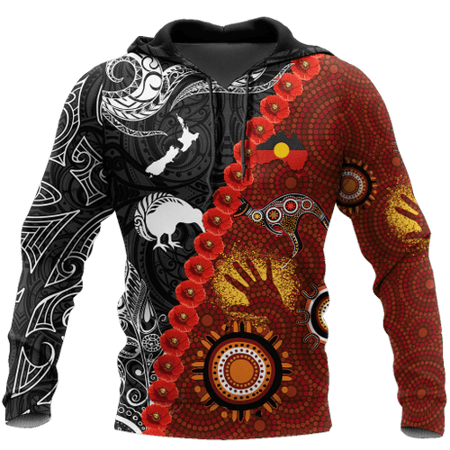 Tmarc Tee New Zealand Maori And Australia Aboriginal We Are Family 3D Printed Unisex Shirts TN