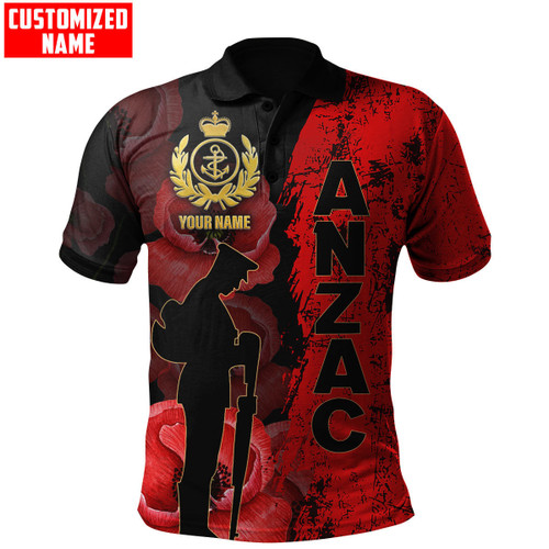 Tmarc Tee Personalized Anzac Day Royal New Zealand Navy Printed Unisex Shirts TN