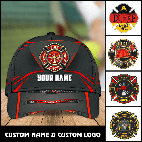 Tmarc Tee Personalized Name Firefighter Classic Cap For Man And Women