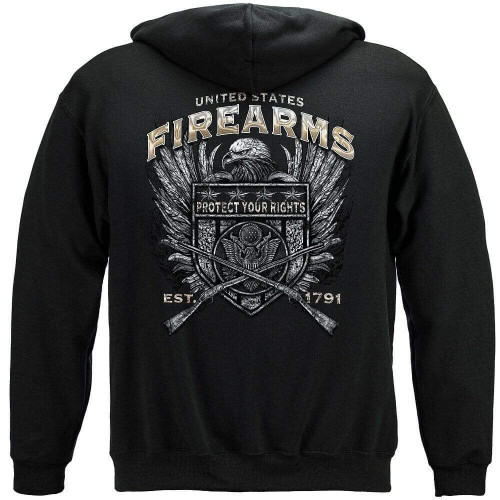 Tmarc Tee United States Fire Arms Silver Foil Premium Hoodie
