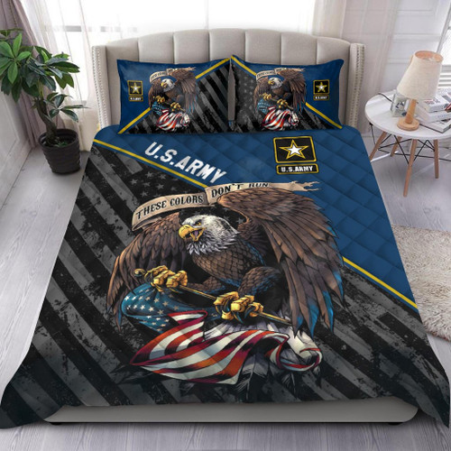 Tmarc Tee US Army Veteran Quilt Bedding Set Proud Military