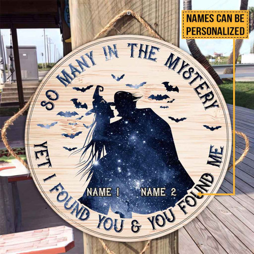 Tmarc Tee So Many In The Mystery - Witch Personalized Round Wood Sign