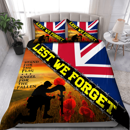 Tmarc Tee Stand for the Flag Kneel for the Fallen UK Soldier D print Bedding set
