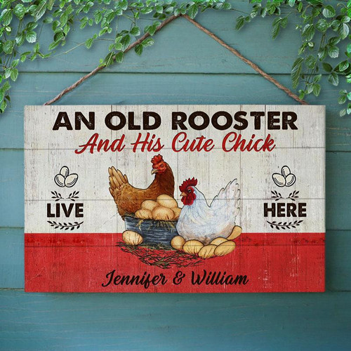 Tmarc Tee Personalized Chicken Rectangle Wood Sign .CTN