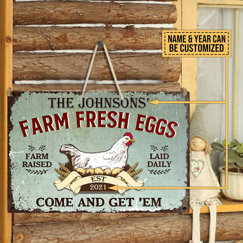 Tmarc Tee Personalized Chicken Rectangle Wood Sign DD