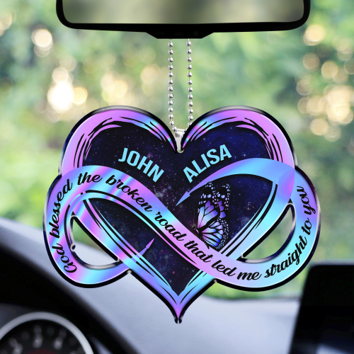 Tmarc Tee Personalized Hologram Infinity Heart Ornament
