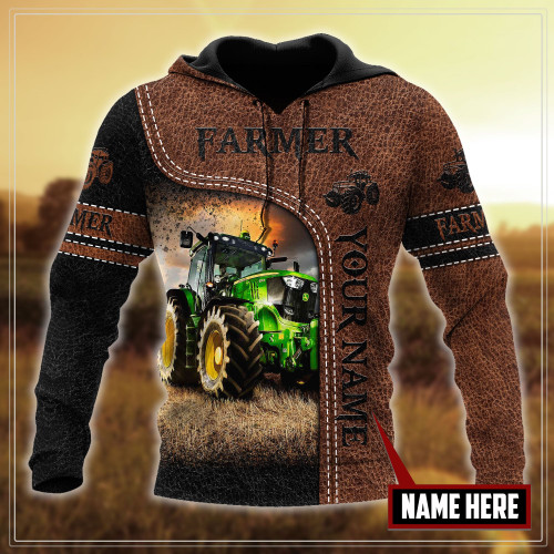 Tmarc Tee Tmarctee Personalized name Farmer Tractor Printed Unisex Shirts TNA