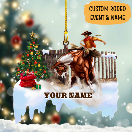 Tmarc Tee Rodeo D Personalized Ornament Christmas Gift Tree Hanging