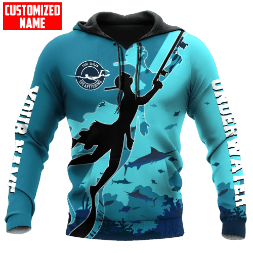 Tmarc Tee Spearfishing Marlin Underwater Custom name fishing shirts for men and women