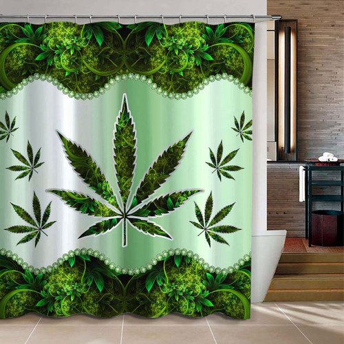 Tmarc Tee Weed Shower Curtain