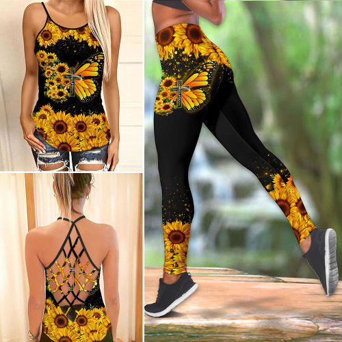 Tmarc Tee Butterfly Combo Camisole tank + Legging