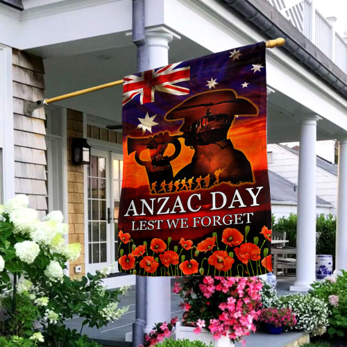 Tmarc Tee Anzac Day Lest We Forget Remember 3D Printed Flag