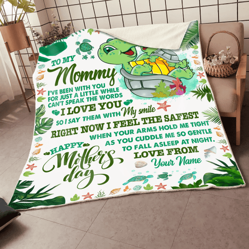 Tmarc Tee Customized Name Blanket Gift to Mommy From Newborn Son Daughter on Mother's Day