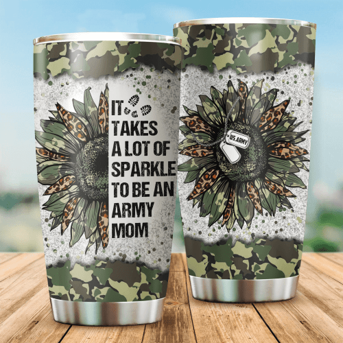 Tmarc Tee To Be An Army Mom Printed Stainless Steel Tumbler HN