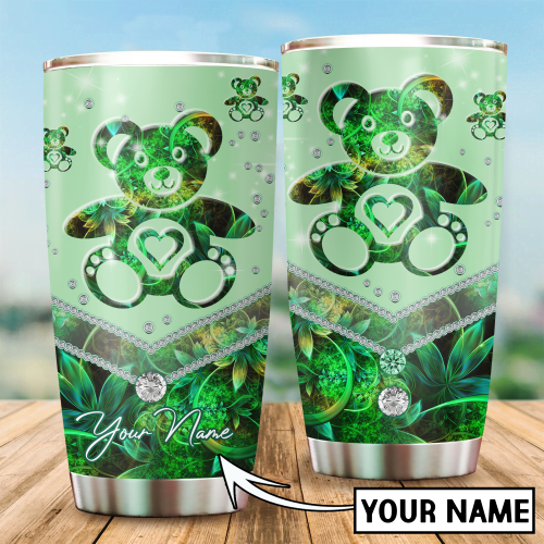 Personalized Tmarc Tee Teddy Bear Steel Stainless Tumbler NH