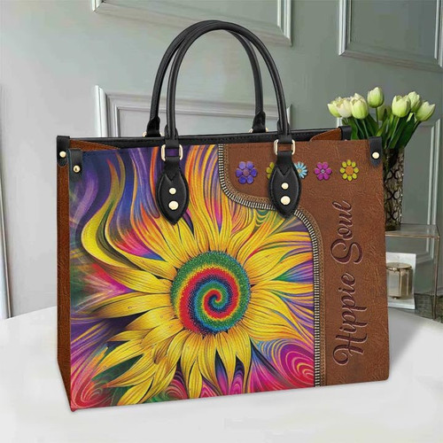 Hippie Soul Tie Dye Sunflower NNRZ1510018Z Leather Bag