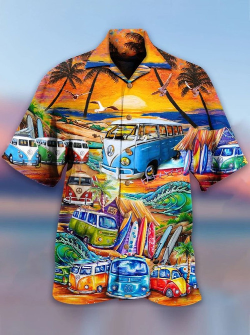 Hippie Bus 3D All Over Printed Hawaiian Shirt 01072221CXT