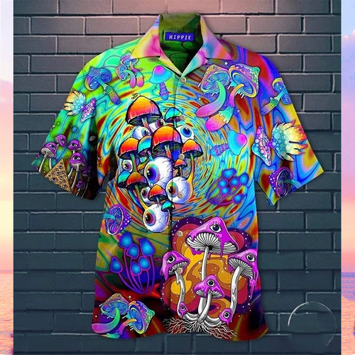 Hippie Mushroom 3D All Over Printed Hawaiian Shirt 01072225CXT