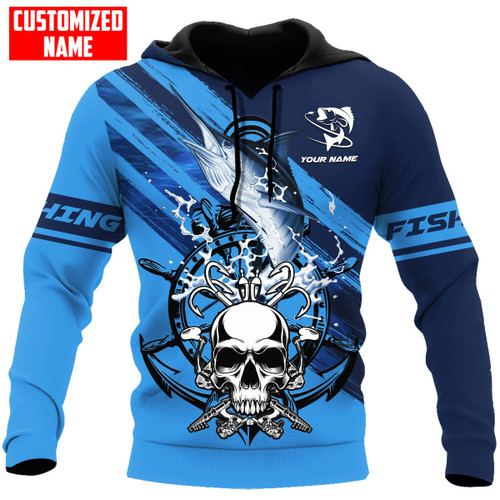 Marlin Fishing Skull Custom name printed shirts Tmarc Tee KL22072201