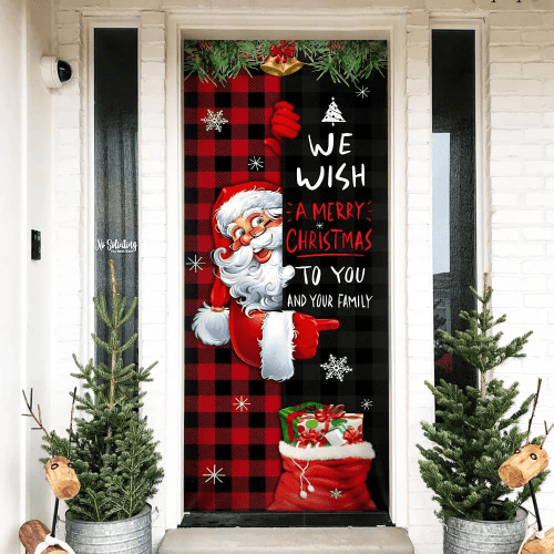 Christmas We Wish You A Merry Christmas To You And Your Family Door Cover Tmarc Tee
