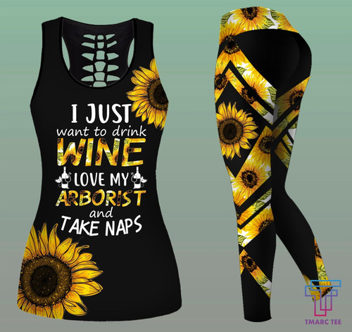 Tmarc Tee Aborist's wife sunflower Combo legging + Tanktop NNK