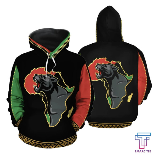 Tmarc Tee African Hoodie - Panther Africa All Over Hoodie