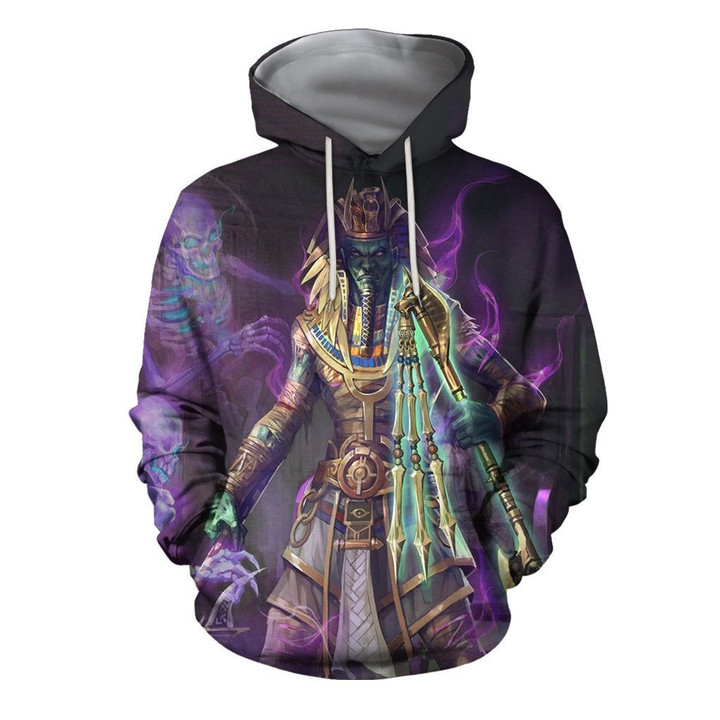 3D All Over Print Osiris Egyptian God Hoodie - Amaze Style™-Apparel