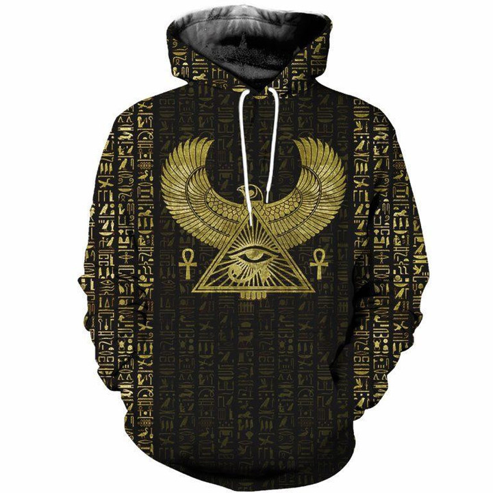 3D Printed Egyptian Eye of Horus and Hieroglyphs Clothes - Amaze Style™-Apparel