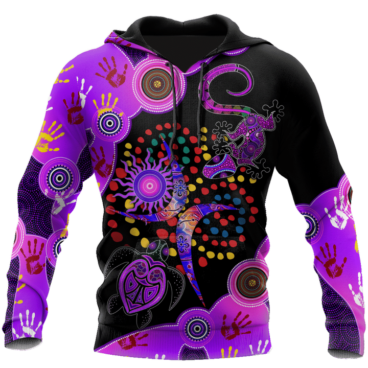  Aboriginal Naidoc Week 2021 Purple Turtle Lizard 3D print shirts TR16032101