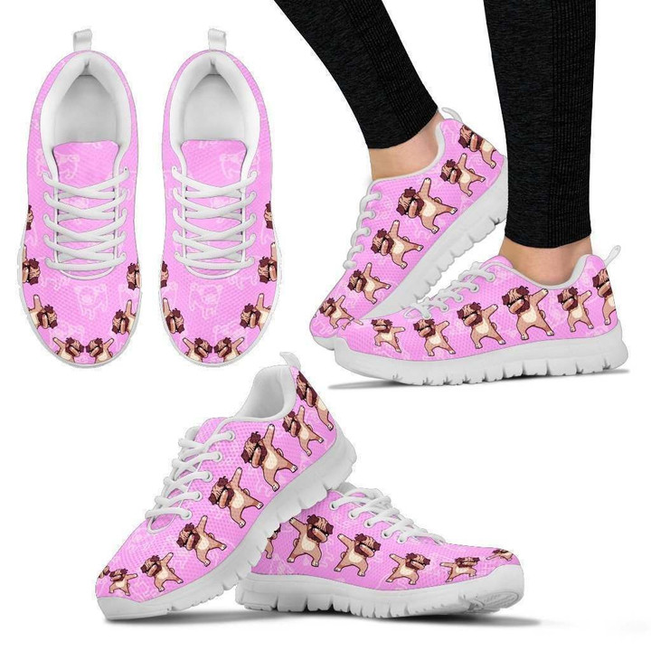 Pink Pug Women's Sneakers