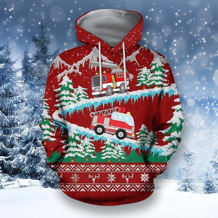 3D All Over Printed Firefighter Sweater