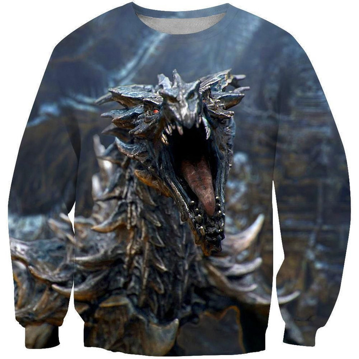 3D All Over Printing Alduin Skyrim Dragon Shirts