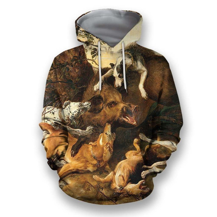 All Over Printed Wild Boar Hunting Shirts