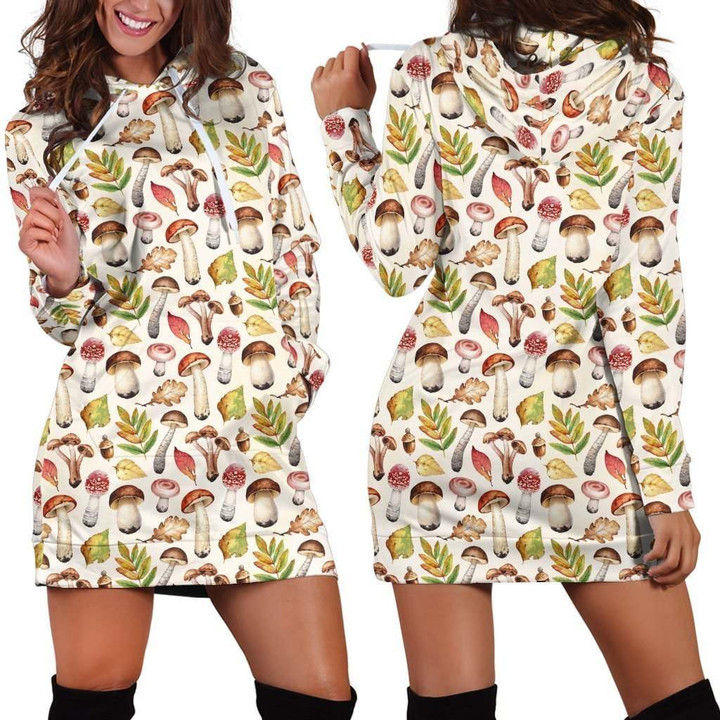 All Over Printing Many Premium Mushroom Hoodie Dress