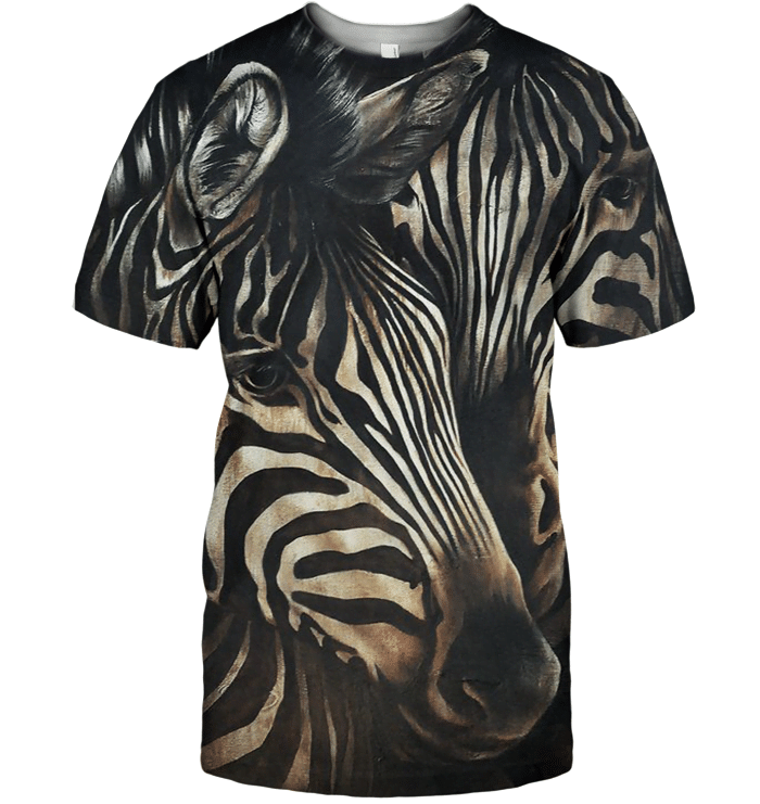 3D All Over Print Zebra Face Lovely Shirt