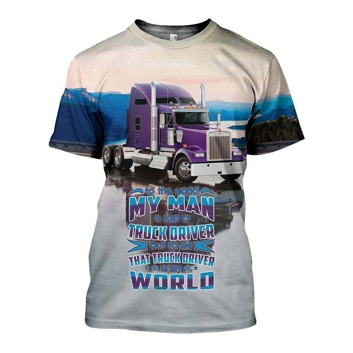 3D All Over Printed Truck Shirt
