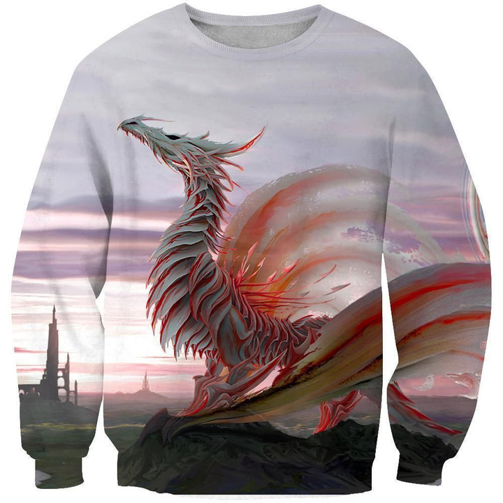 3D All Over Printing Dragons And Sunset Shirts