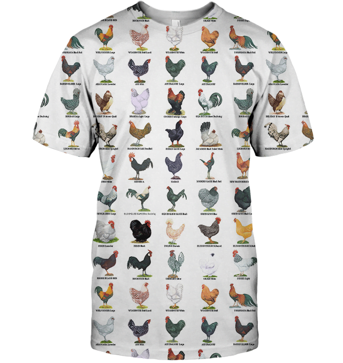 3D AOP Farm Chickens Shirt