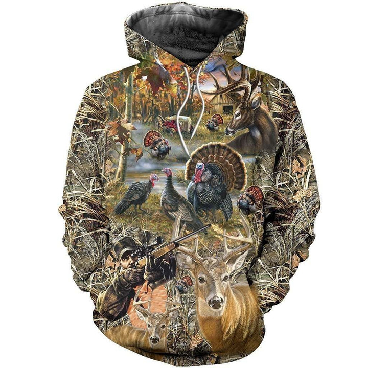 3D All Over Printed Reel Hunting Shirts