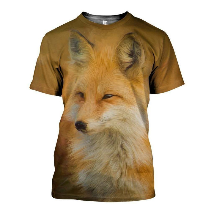 3D All Over Printed Fox Art Nature Paintings Shirts and Shorts