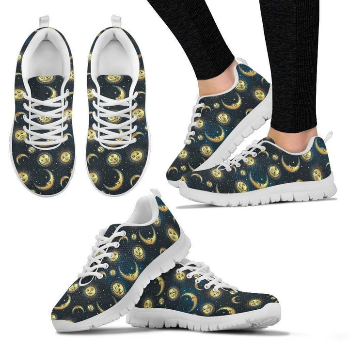Moon and sun Women's Sneakers