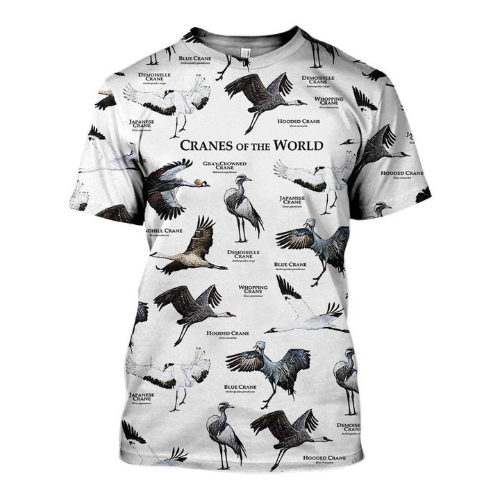 3D All Over Printed Cranes Of The World Shirts And Shorts