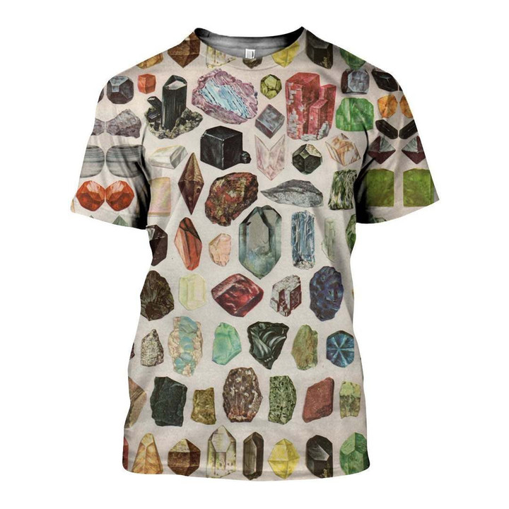 3D All Over Printed A Lot Of Gemstone Shirts and Shorts