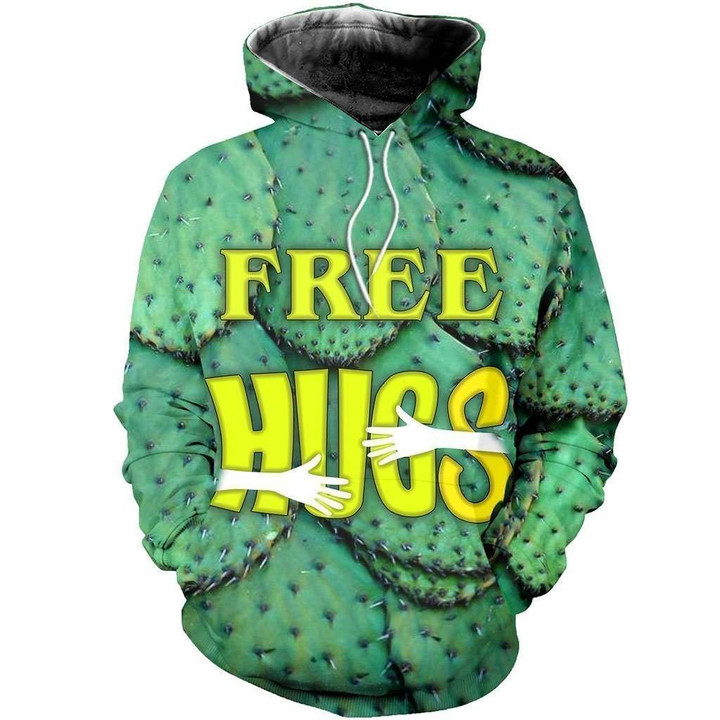 All Over Printed Free Hugs Cactus