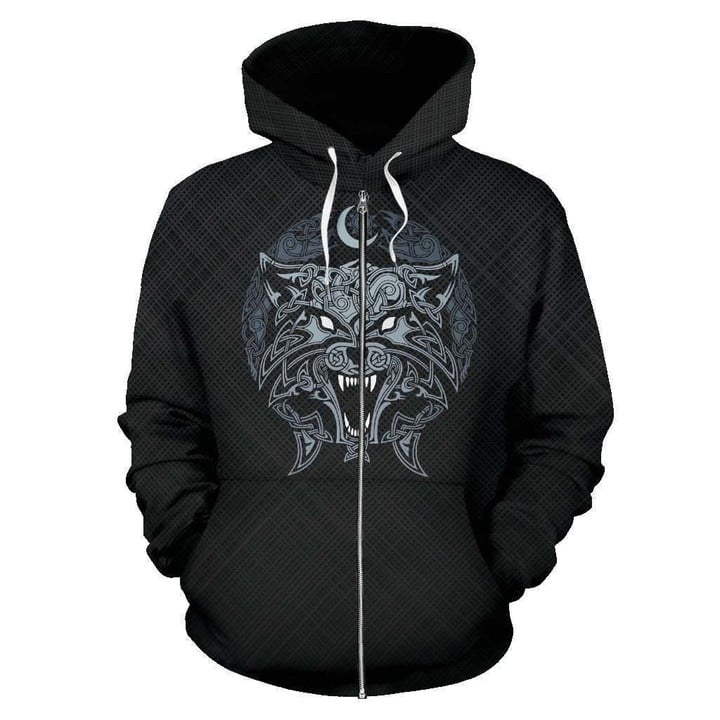 Viking Wolf Of Odin Zip-Up Hoodie A7