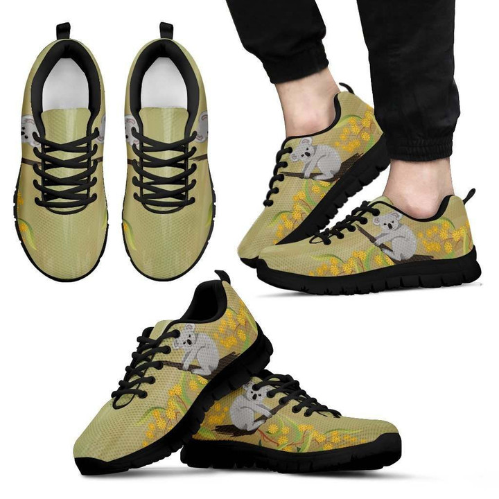 Australia shoes- Australian koala with mimosa men's/women's sneakers NN8