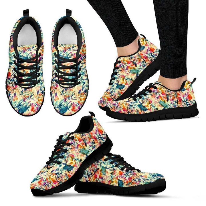 Colorful Black Women's Sneakers