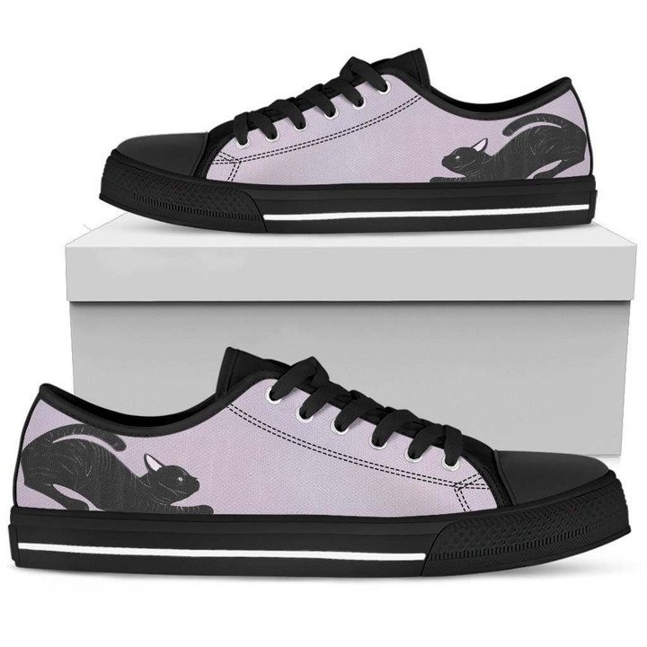 Cat Purple Women's Low Top Shoe